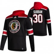 Wholesale Cheap Chicago Blackhawks #30 Malcolm Subban Adidas Reverse Retro Pullover Hoodie Black