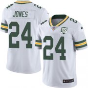 Wholesale Cheap Nike Packers #24 Josh Jones White Men's 100th Season Stitched NFL Vapor Untouchable Limited Jersey