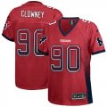 Wholesale Cheap Nike Texans #90 Jadeveon Clowney Red Alternate Women's Stitched NFL Elite Drift Fashion Jersey