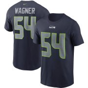 Wholesale Cheap Seattle Seahawks #54 Bobby Wagner Nike Team Player Name & Number T-Shirt College Navy