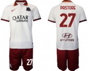 Wholesale Cheap Men 2020-2021 Club Roma away white 27 Nike Soccer Jersey