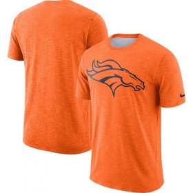 Wholesale Cheap Men\'s Denver Broncos Nike Orange Sideline Cotton Slub Performance T-Shirt