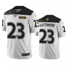 Wholesale Cheap New Orleans Saints #23 Marshon Lattimore White Vapor Limited City Edition NFL Jersey