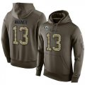 Wholesale Cheap NFL Men's Nike Los Angeles Rams #13 Kurt Warner Stitched Green Olive Salute To Service KO Performance Hoodie