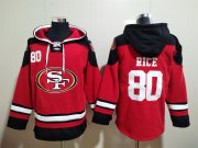 Wholesale Cheap Men's San Francisco 49ers #80 Jerry Rice Red Team Color New NFL Hoodie
