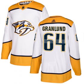 Wholesale Cheap Adidas Predators #64 Mikael Granlund White Road Authentic Stitched NHL Jersey