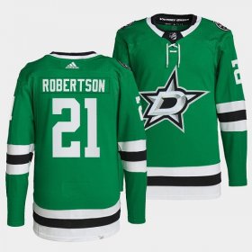 Wholesale Cheap Men\'s Dallas Stars #21 Jason Robertson Green Stitched Jersey