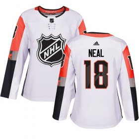 Wholesale Cheap Adidas Golden Knights #18 James Neal White 2018 All-Star Pacific Division Authentic Women\'s Stitched NHL Jersey
