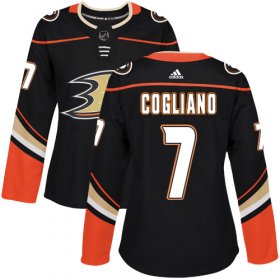 Wholesale Cheap Adidas Ducks #7 Andrew Cogliano Black Home Authentic Women\'s Stitched NHL Jersey