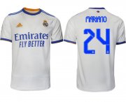 Wholesale Cheap Men 2021-2022 Club Real Madrid home aaa version white 24 Soccer Jerseys