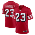 Wholesale Cheap Men's San Francisco 49ers #23 Christian McCaffrey Red Game Stitched Football Jersey