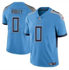 Cheap Men\'s Tennessee Titans #0 Calvin Ridley Blue Vapor Limited Football Stitched Jersey