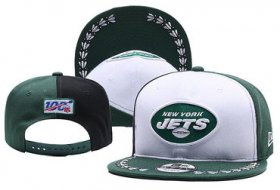 Wholesale Cheap Jets Team Logo Green Black 2019 Draft Adjustable Hat YD