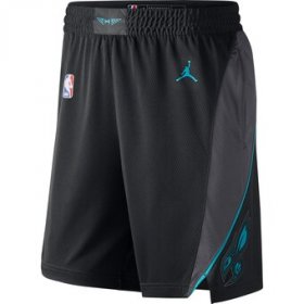 Wholesale Cheap Men\'s Jordan Brand Black Charlotte Hornets Icon Swingman Basketball Shorts