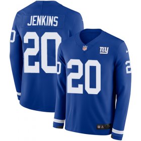 Wholesale Cheap Nike Giants #20 Janoris Jenkins Royal Blue Team Color Men\'s Stitched NFL Limited Therma Long Sleeve Jersey