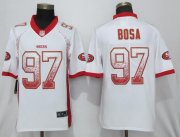 Wholesale Cheap Nike 49ers #97 Nick Bosa White Men's Stitched NFL Limited Rush Drift Fashion Jersey