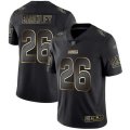 Wholesale Cheap Nike Giants #26 Saquon Barkley Black/Gold Men's Stitched NFL Vapor Untouchable Limited Jersey