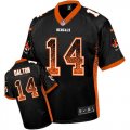 Wholesale Cheap Nike Bengals #14 Andy Dalton Black Team Color Men's Stitched NFL Elite Drift Fashion Jersey