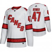 Wholesale Cheap Carolina Hurricanes #47 James Reimer Men's 2019-20 Away Authentic Player White Stitched NHL Jersey