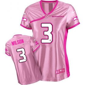 Wholesale Cheap Nike Seahawks #3 Russell Wilson Pink Women\'s Be Luv\'d Stitched NFL Elite Jersey