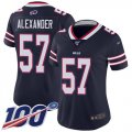 Wholesale Cheap Nike Bills #57 Lorenzo Alexander Navy Women's Stitched NFL Limited Inverted Legend 100th Season Jersey