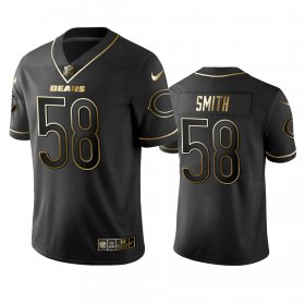 Wholesale Cheap Nike Bears #58 Roquan Smith Black Golden Limited Edition Stitched NFL Jersey