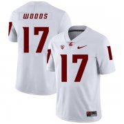 Wholesale Cheap Washington State Cougars 17 Kassidy Woods White College Football Jersey
