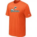 Wholesale Cheap Nike Miami Dolphins Authentic Logo NFL T-Shirt Orange