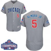 Wholesale Cheap Cubs #5 Albert Almora Jr. Grey Flexbase Authentic Collection Road 2016 World Series Champions Stitched MLB Jersey