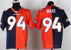 Wholesale Cheap Nike Broncos #94 DeMarcus Ware Orange/Navy Blue Men\'s Stitched NFL Elite Split Jersey