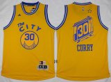 Wholesale Cheap Men's Golden State Warriors #30 Stephen Curry Revolution 30 Swingman 2015-16 Retro Yellow Jersey