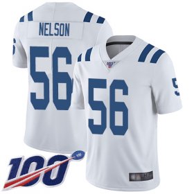 Wholesale Cheap Nike Colts #56 Quenton Nelson White Men\'s Stitched NFL 100th Season Vapor Limited Jersey