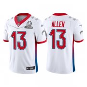 Wholesale Cheap Men's Los Angeles Chargers #13 Keenan Allen 2022 White AFC Pro Bowl Stitched Jersey