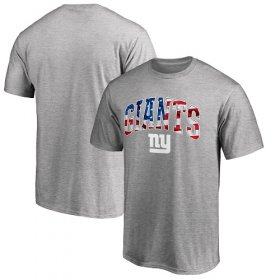 Wholesale Cheap Men\'s New York Giants Pro Line by Fanatics Branded Heathered Gray Banner Wave T-Shirt
