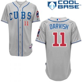 Wholesale Cheap Cubs #11 Yu Darvish Grey New Cool Base Stitched MLB Jersey