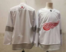 Wholesale Cheap Men\'s Detroit Red Wings Blank White Adidas 2020-21 Alternate Authentic Player NHL Jersey