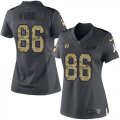 Wholesale Cheap Nike Steelers #86 Hines Ward Black Women's Stitched NFL Limited 2016 Salute to Service Jersey