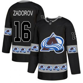 Wholesale Cheap Adidas Avalanche #16 Nikita Zadorov Black Authentic Team Logo Fashion Stitched NHL Jersey