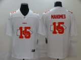Wholesale Cheap Men's Kansas City Chiefs #15 Patrick Mahomes White 2020 Shadow Logo Vapor Untouchable Stitched NFL Nike Limited Jersey