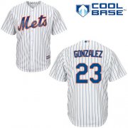 Wholesale Cheap Mets #23 Adrian Gonzalez White(Blue Strip) Cool Base Stitched Youth MLB Jersey