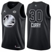 Wholesale Cheap Warriors 30 Stephen Curry Jordan Brand Black 2018 All-Star Game Swingman Jersey