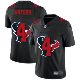 Wholesale Cheap Houston Texans #4 Deshaun Watson Men\'s Nike Team Logo Dual Overlap Limited NFL Jersey Black
