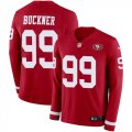 Wholesale Cheap Nike 49ers #99 DeForest Buckner Red Team Color Men's Stitched NFL Limited Therma Long Sleeve Jersey