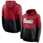Wholesale Cheap Arizona Cardinals Nike Sideline Impact Lockup Performance Pullover Hoodie Cardinal Black