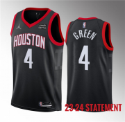 Wholesale Cheap Men's Houston Rockets #4 Jalen Green Black 2023 Statement Edition Stitched Basketball Jersey