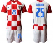 Wholesale Cheap Men 2020-2021 European Cup Croatia home red 25 Nike Soccer Jersey