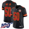 Wholesale Cheap Nike Chiefs #50 Willie Gay Jr. Black Men's Stitched NFL Limited Rush 100th Season Jersey