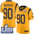 Wholesale Cheap Nike Rams #90 Michael Brockers Gold Super Bowl LIII Bound Men's Stitched NFL Limited Rush Jersey