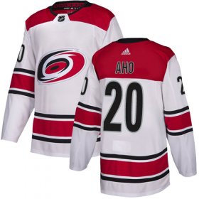 Wholesale Cheap Adidas Hurricanes #20 Sebastian Aho White Road Authentic Stitched NHL Jersey
