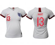 Wholesale Cheap Women's England #13 Hart Home Soccer Country Jersey